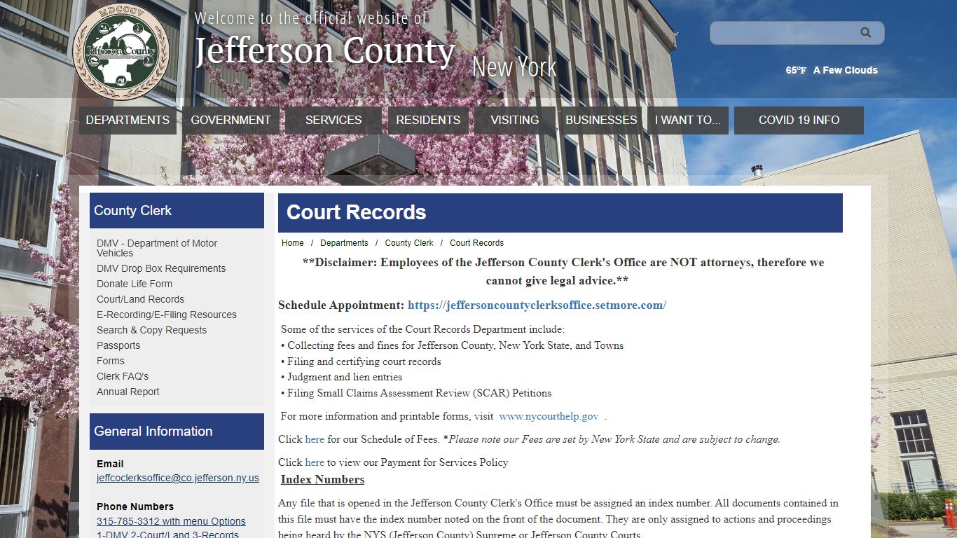 Welcome to Jefferson County, New York - Court Records