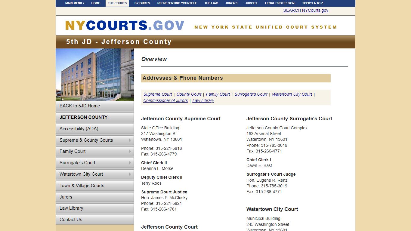5th JD - Jefferson County HOME | NYCOURTS.GOV - Judiciary of New York